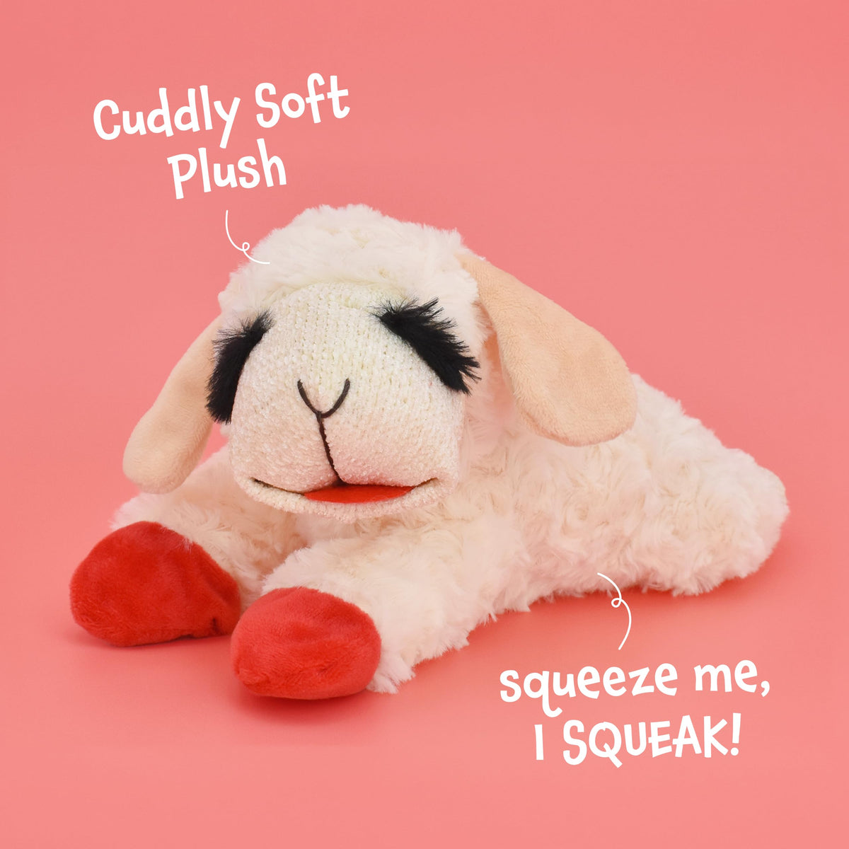 MultiPet MU48375 Plush Dog Toy, Lambchop, 10'', White