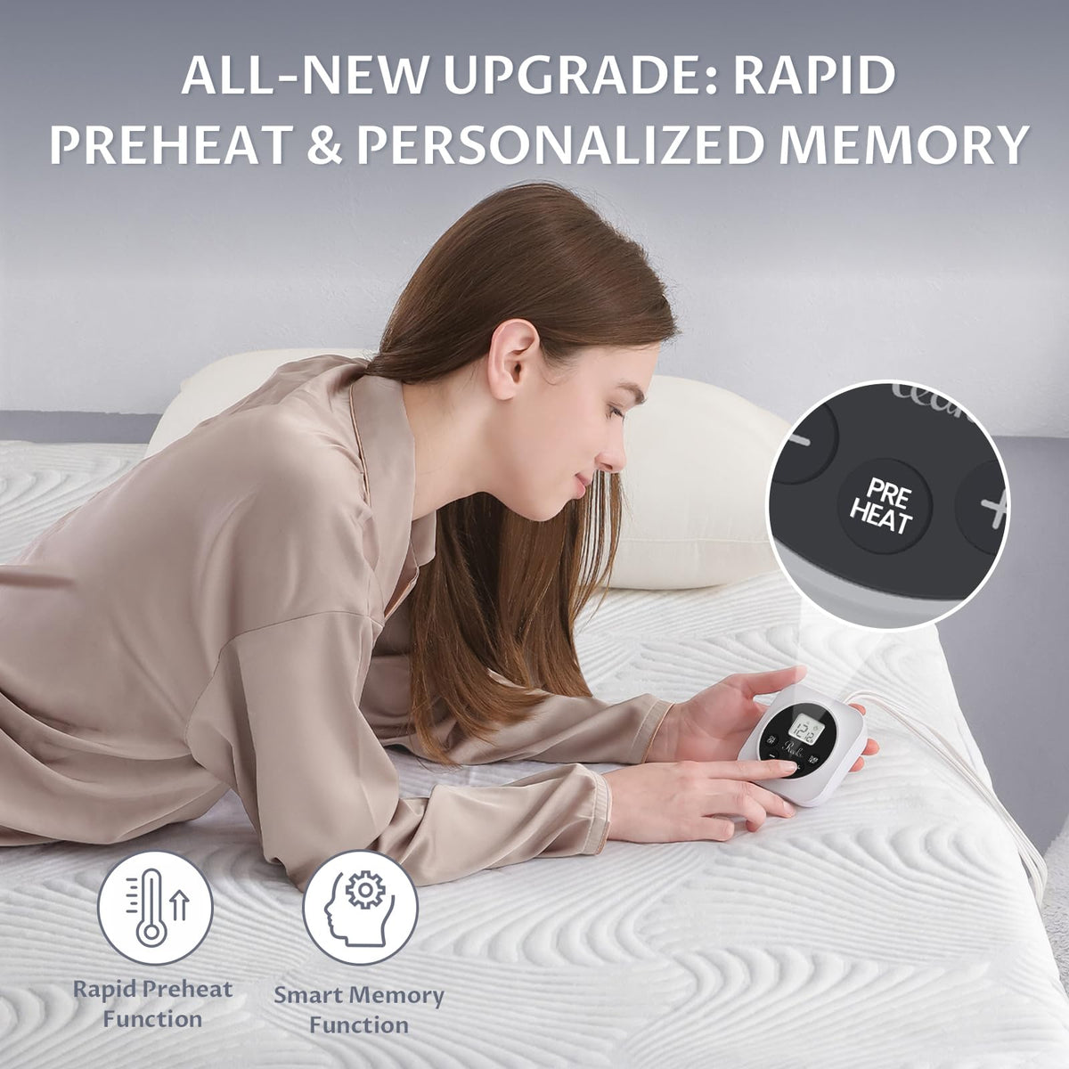 Heated Mattress Pad Queen, 3D Air Fabric, Preheat & Memory for Cold Winter 🍁 All In One Marketplace Canada