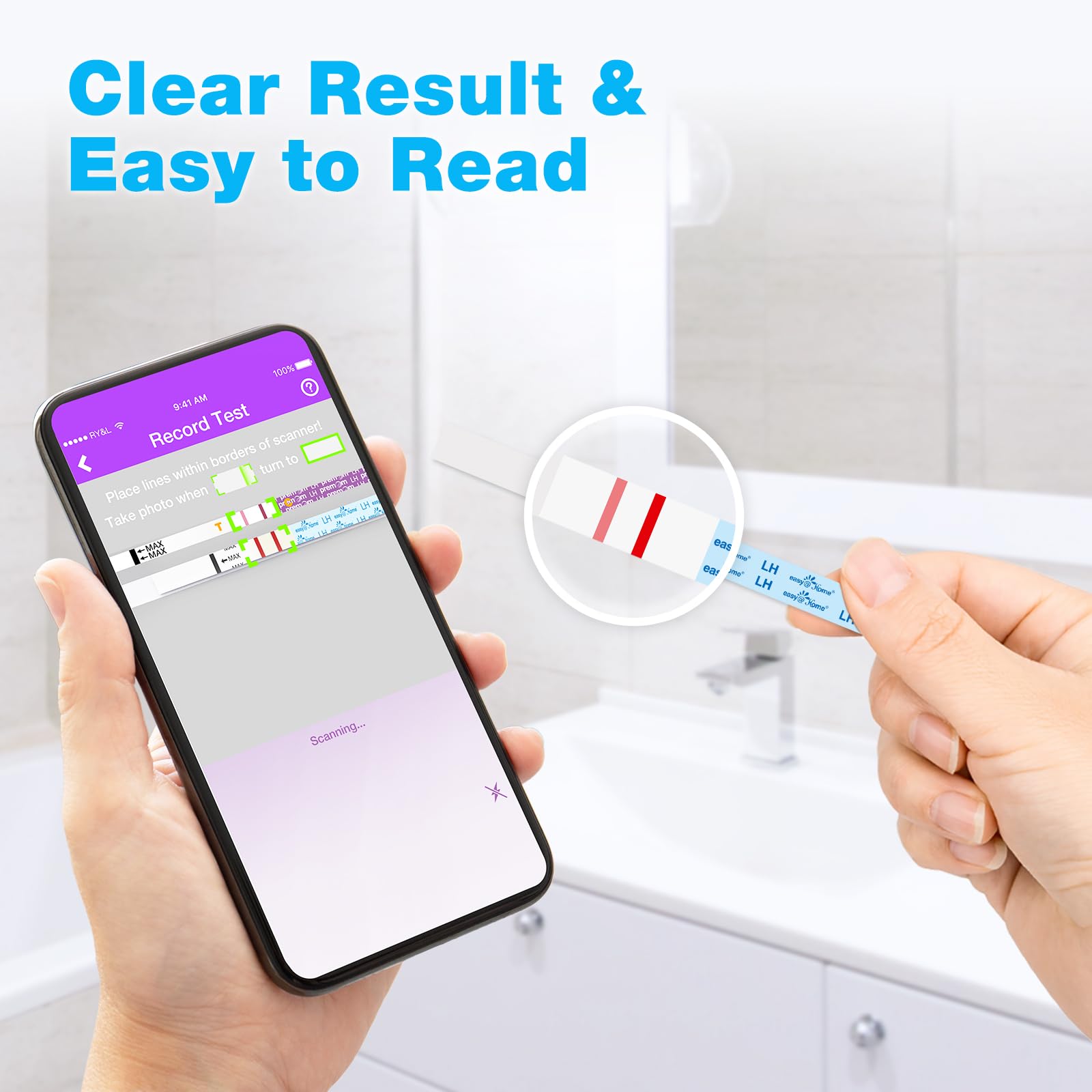 Easy@Home Ovulation Test Strips: 50 Counts LH Test for Women - at Home Surge Detection | Bulk Fertility Predictor Kits (Blue) - Available at All In One Marketplace Canada