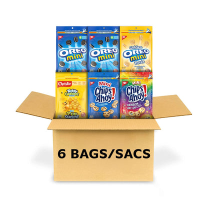 Oreo, Chips Ahoy! & Teddy Grahams, Cookies, 6 Bags, Variety Pack, 1.2 kg