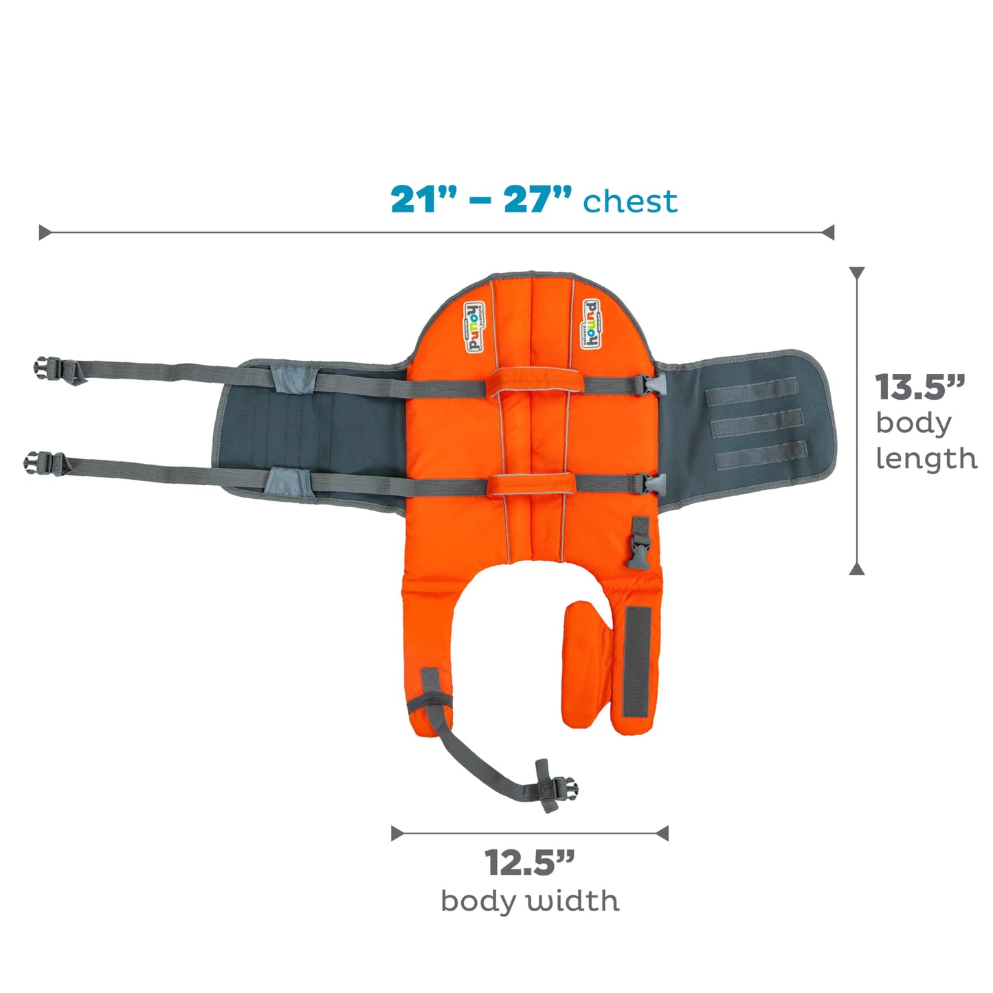 Outward Hound Granby Splash Orange Dog Life Jacket, Medium