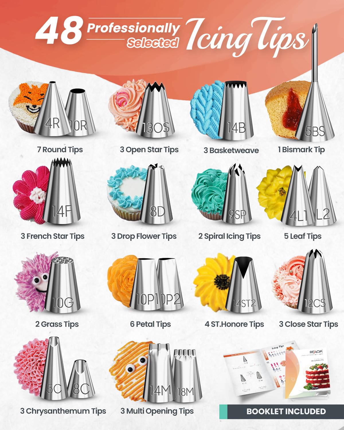 RFAQK 250 PCs Aluminum Cake Decorating Kit with 12" Cake Turntable - 48 Numbered Piping Tips and Piping Bags -Russian Tips -Scrappers -Cake Leveler -Straight & Angled Spatula & Other Baking Supplies 🍁 All In One Marketplace Canada