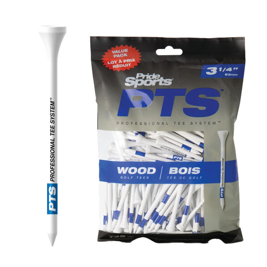 Pride Golf Tee Tees 135 Count, Blue On White, 3-1/4 US
