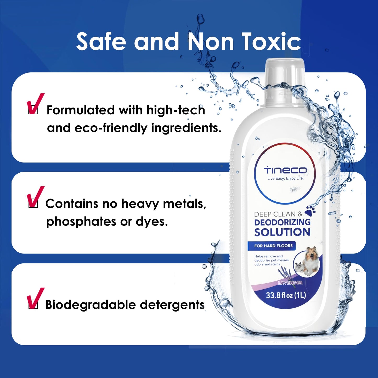 Tineco Floor Cleaning Solution, Deep Cleans for Multiple Hard Floors, Lavender Scent, 1 Liter-33.8 Fl Oz, FOR TINECO iFloor 2/3 Breeze/FLOOR ONE S3/S5/S5 Pro 2/S6/S7 Pro - Available at All In One Marketplace Canada