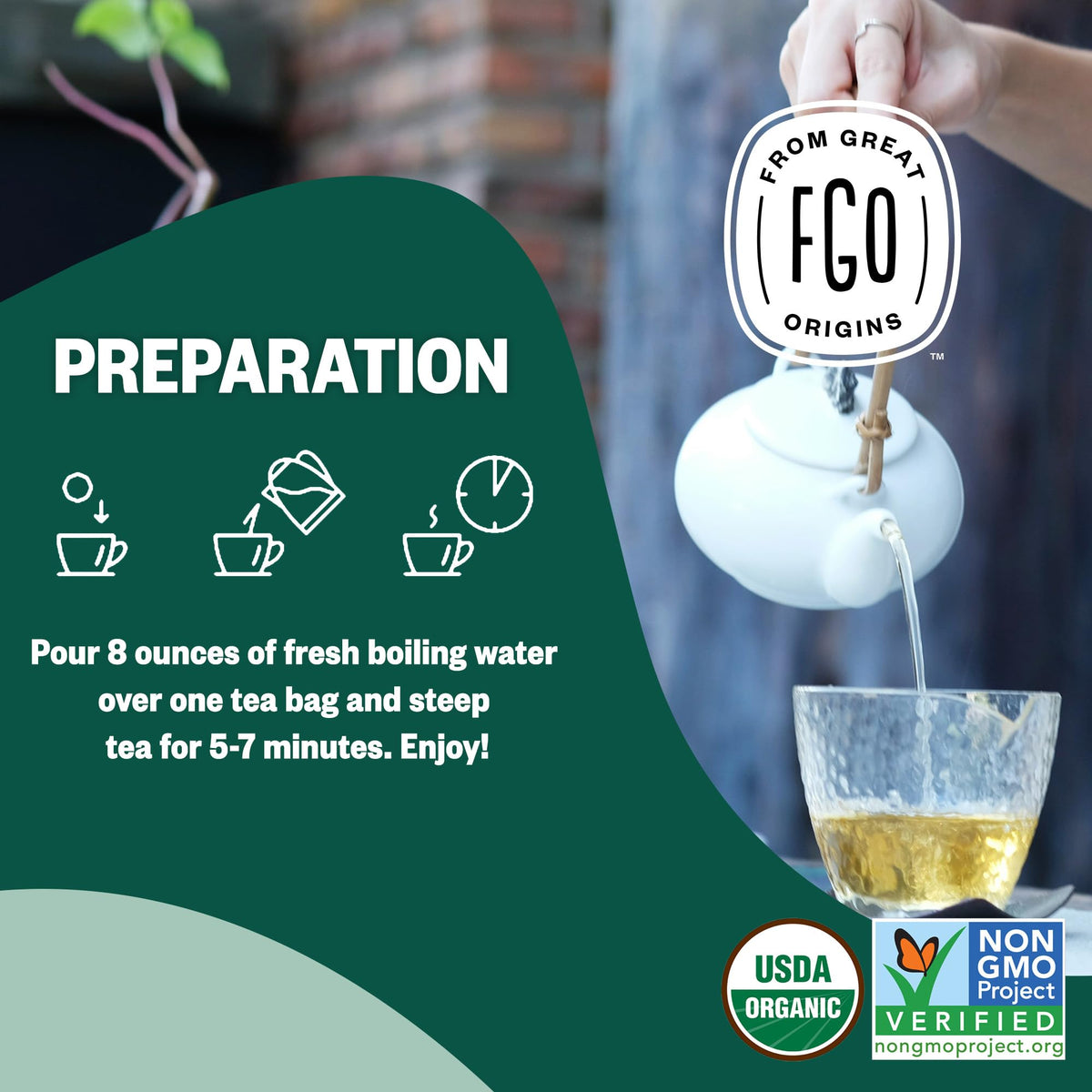 FGO Organic Peppermint Tea, Eco-Conscious Tea Bags, 100 Count, Packaging May Vary (Pack of 1) 🍁 All In One Marketplace Canada