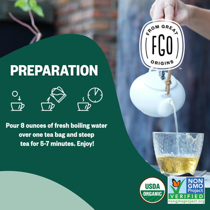FGO Organic Peppermint Tea, Eco-Conscious Tea Bags, 100 Count, Packaging May Vary (Pack of 1) 🍁 All In One Marketplace Canada