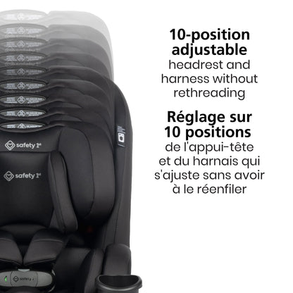Safety 1st EverSlim 4-in-1 Convertible All-in-One Car Seat, infant to toddler, rear and forward facing, booster mode, backless booster, Fits 3 across, Washable seat, Birth to 10 years, Hexagon Horizon - Available at All In One Marketplace Canada