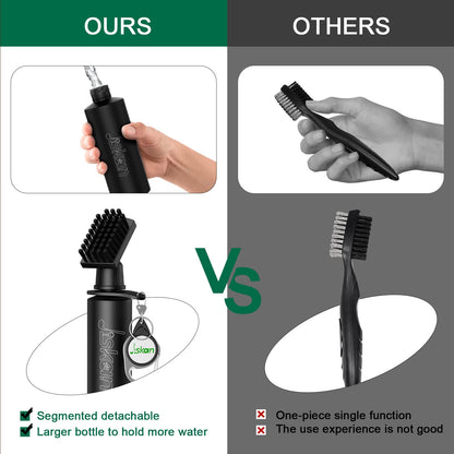 Jiskan Pro Golf Club Brush Cleaner with Retainer Clip and Squeeze Water Bottle 7.5 Inches Holds 4 Ounces of Water, Essentials Golf Accessories for Men Best Gifts for Men