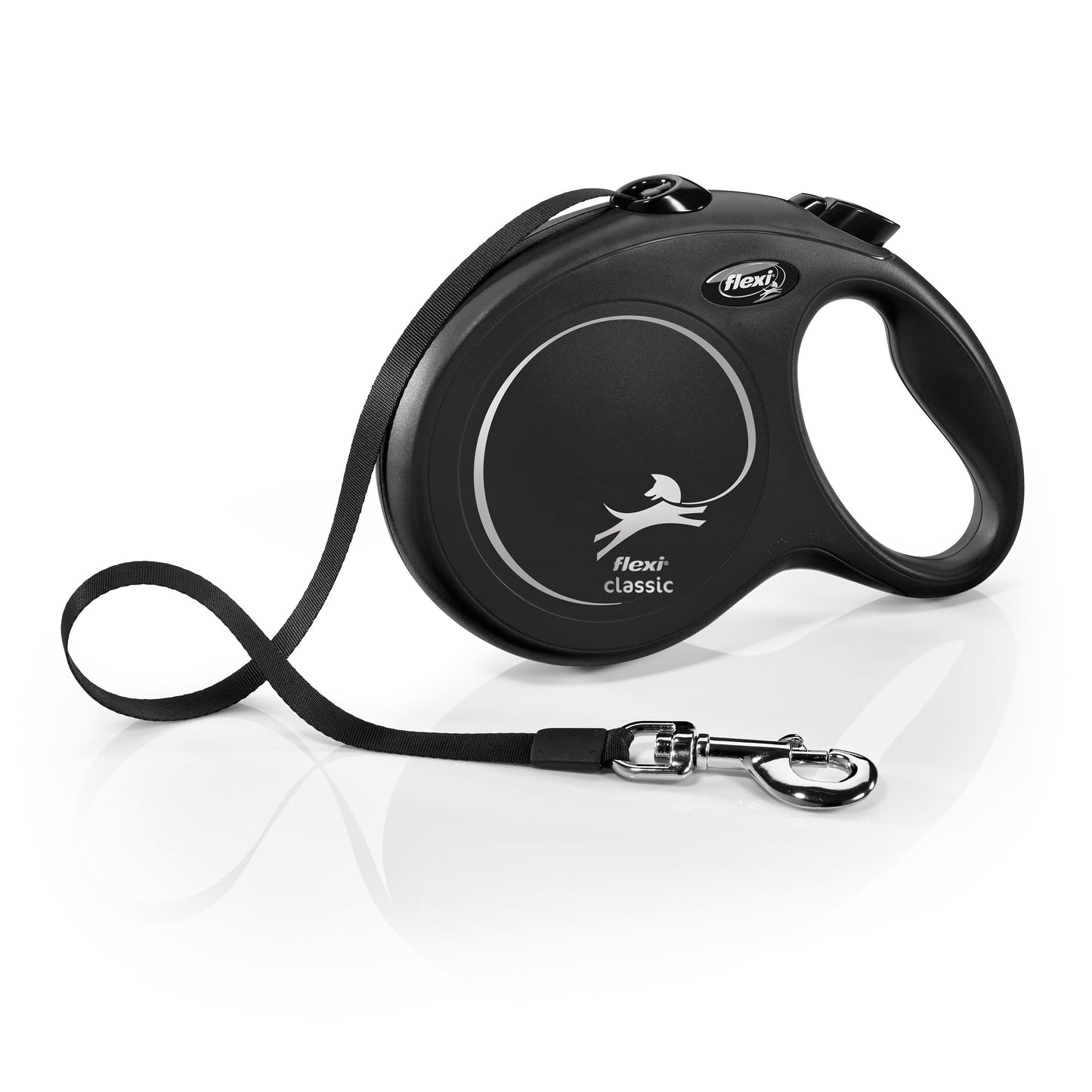 FLEXI New Classic Retractable Dog Leash (Tape) 26 feet, Large, Black 🍁 All In One Marketplace Canada