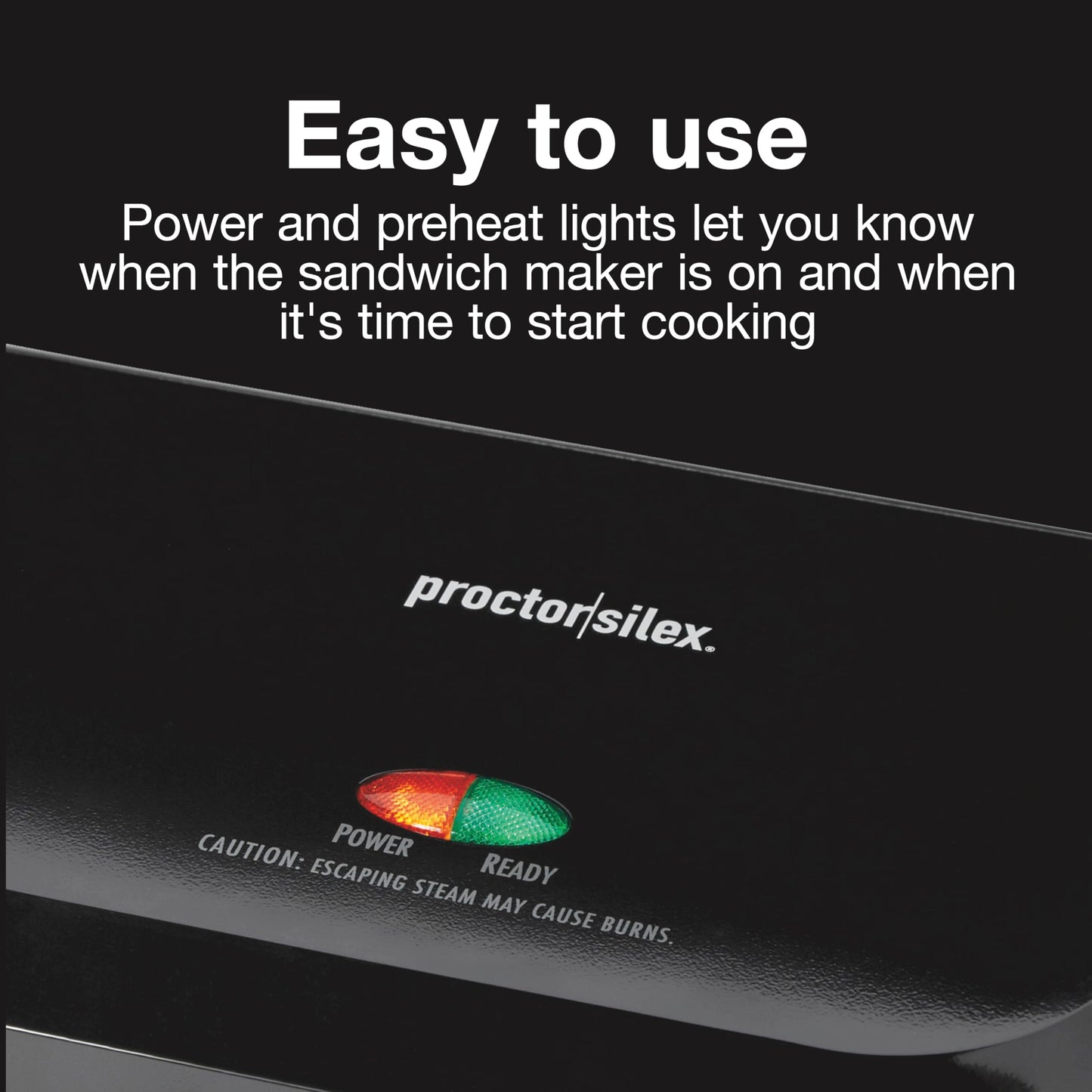 Proctor Silex 4 Serving Panini Press, Sandwich Maker and Compact Indoor Grill, Upright Storage, Easy Clean Nonstick Grids, Black (25440PS) - Available at All In One Marketplace Canada