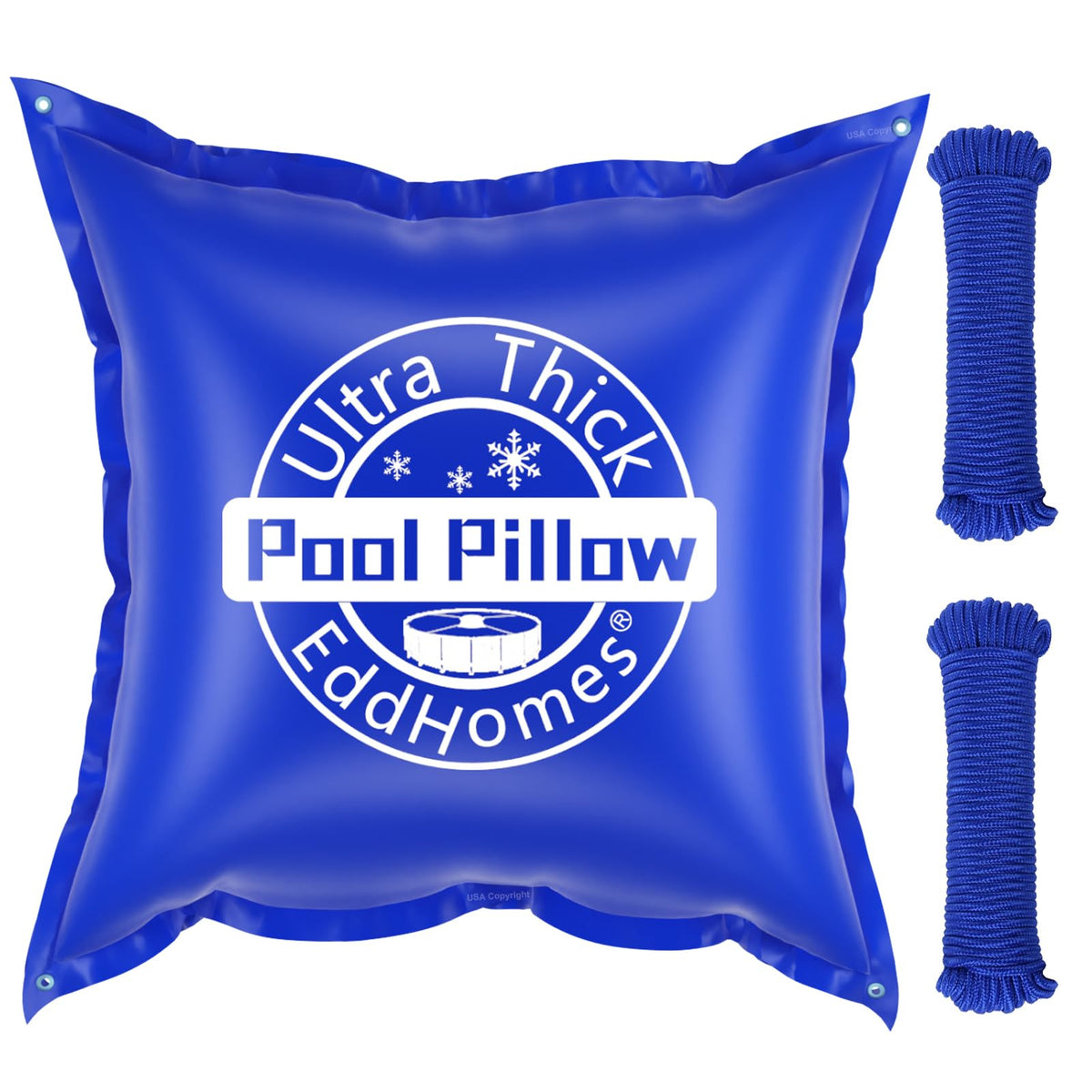 EddHomes 4x4ft Pool Pillow for Above Ground Pools, 0.5mm Extra Thick & Strong Cold-Resistant Pool Pillows for Closing Winter, Pool Pillow for Winterizing to Last All Season 🍁 All In One Marketplace Canada