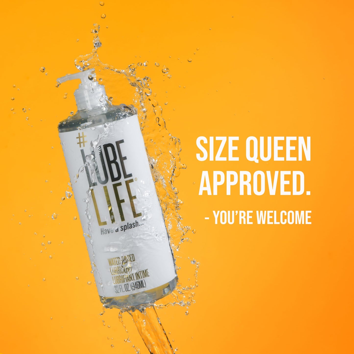 Lube Life Water Based Personal Lubricant for Men and Women Original, 32 Ounce (946 mL) - Available at All In One Marketplace Canada