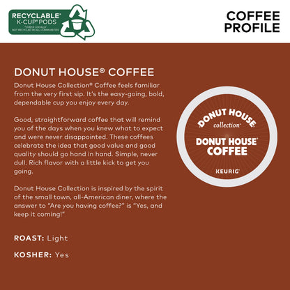 Donut Coffee Regular K-Cup Coffee Pods, 24 Count For Keurig Coffee Makers