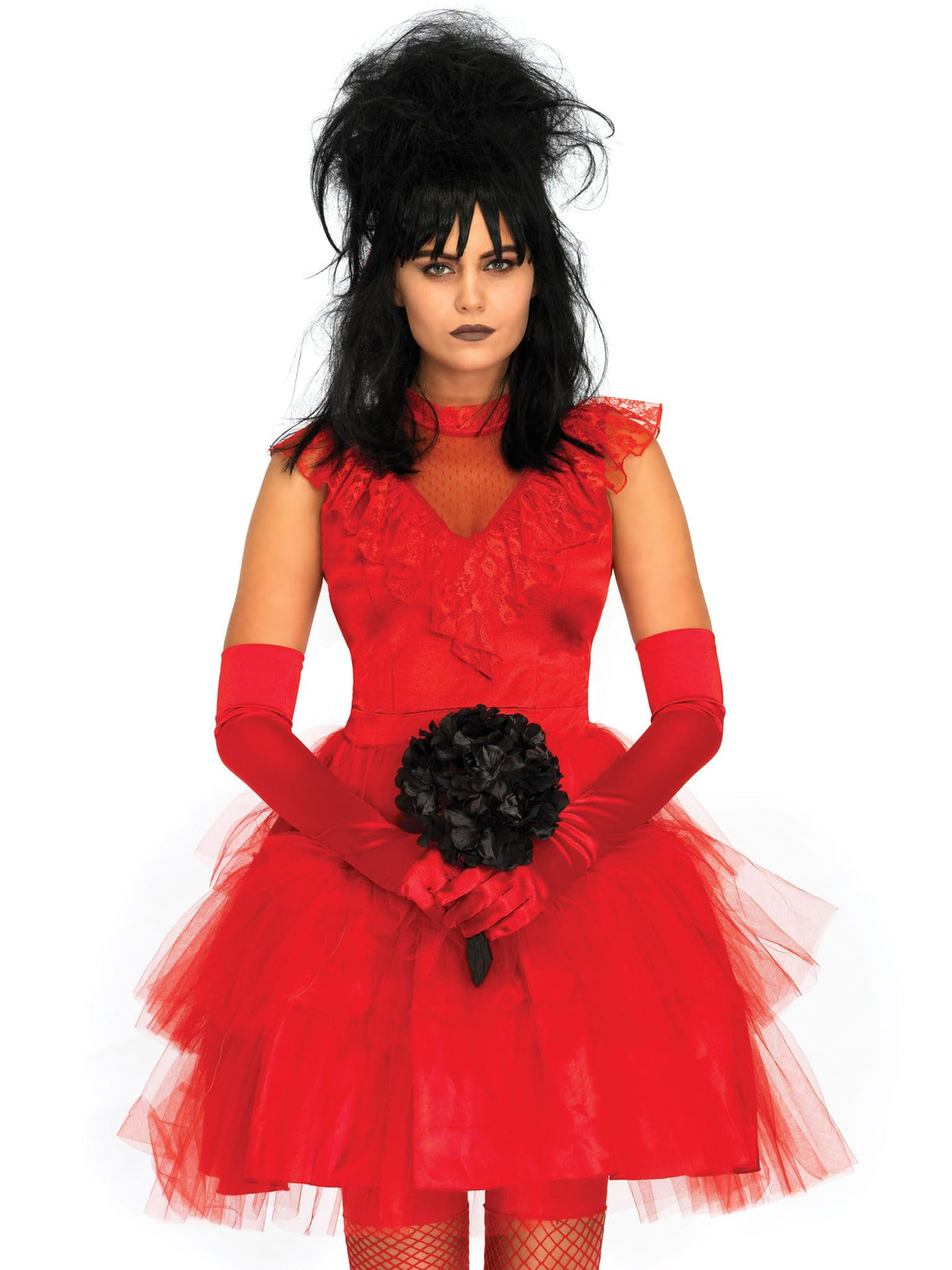 Leg Avenue Women's Beetle Bride 80s Halloween Costume, Red, Small