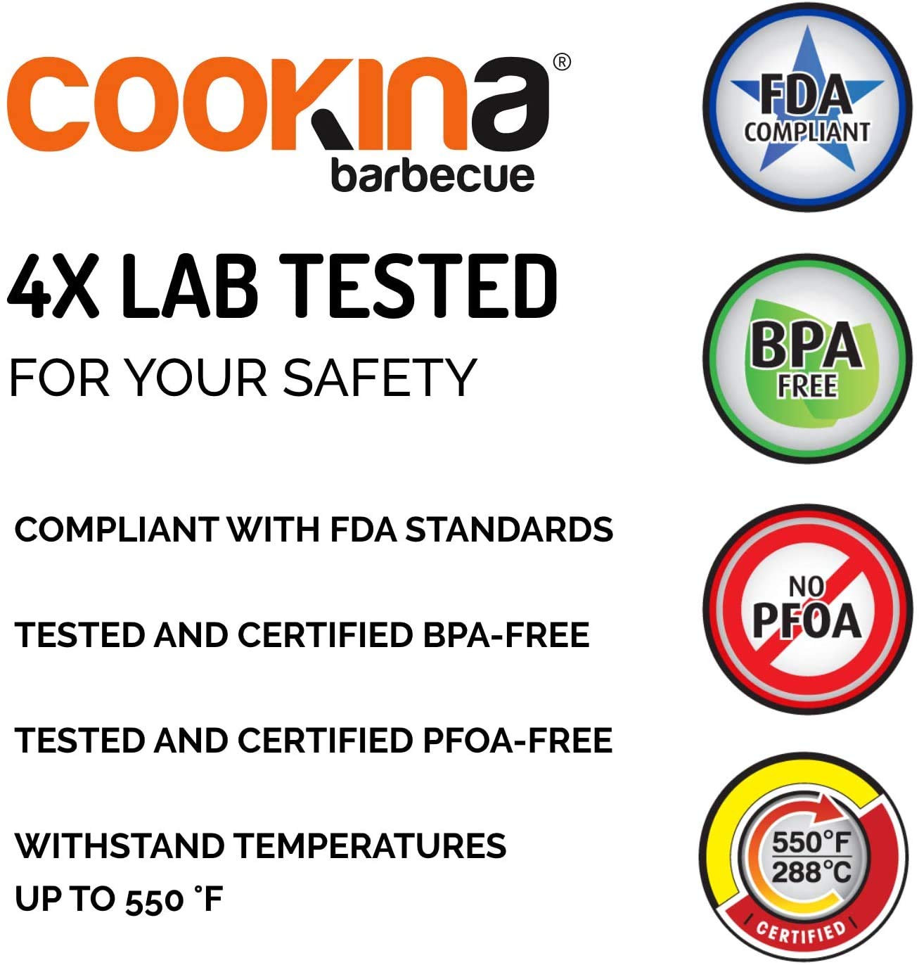 COOKINA BBQ Reusable Grill Mat (Pack of 2) - 100% Non-Stick, Easy to Clean Grilling Sheet for Smokers, as well as Gas, Charcoal and Electric Barbecues - Available at All In One Marketplace Canada