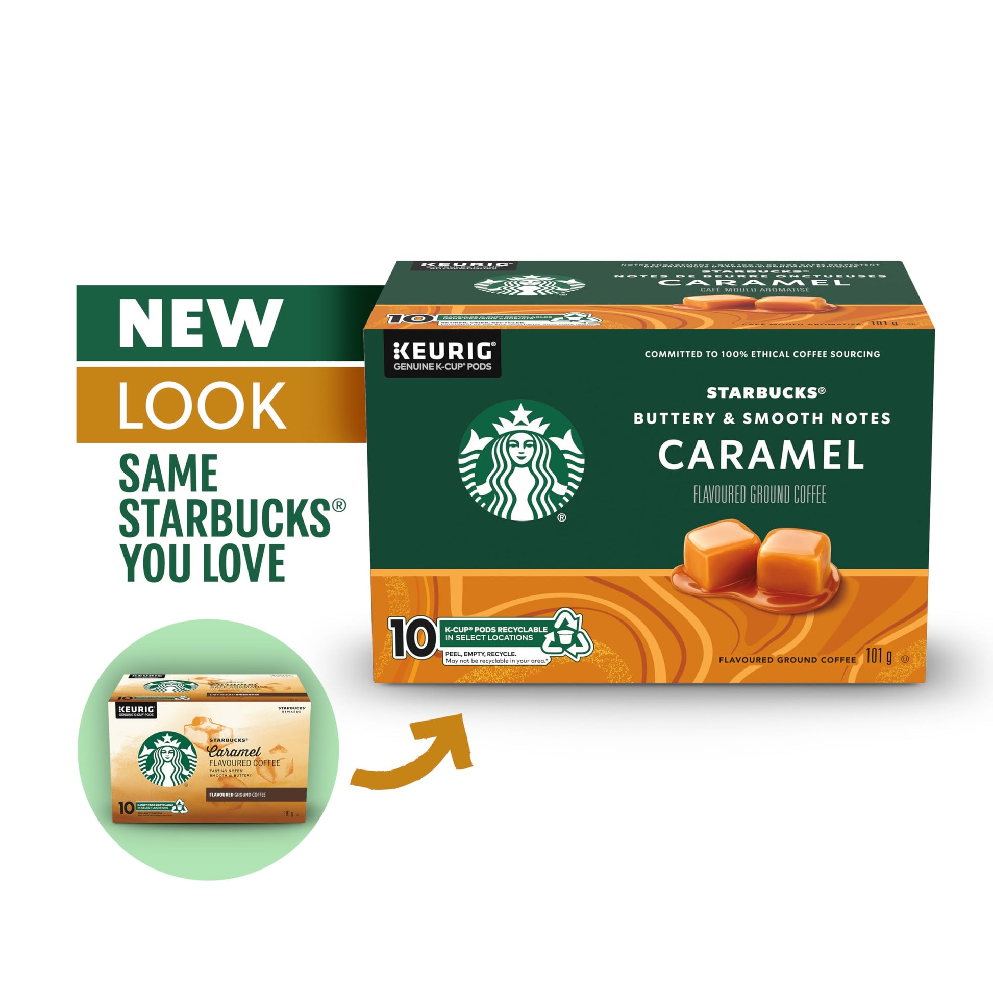 Starbucks Caramel K-Cups Single Serve Coffee Pods - 60 Count for Keurig Brewers
