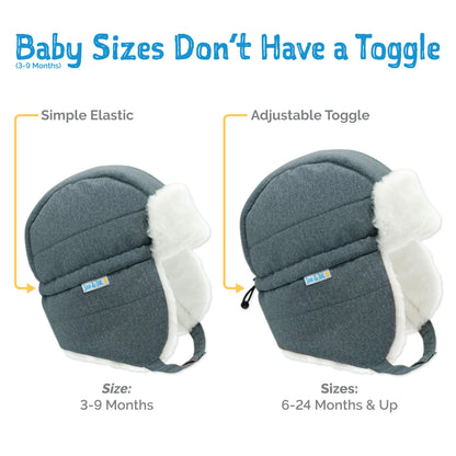 Jan & Jul Toasty-Dry Trapper Hat for Baby and Kids (Nebula Blue, L) 🍁 All In One Marketplace Canada
