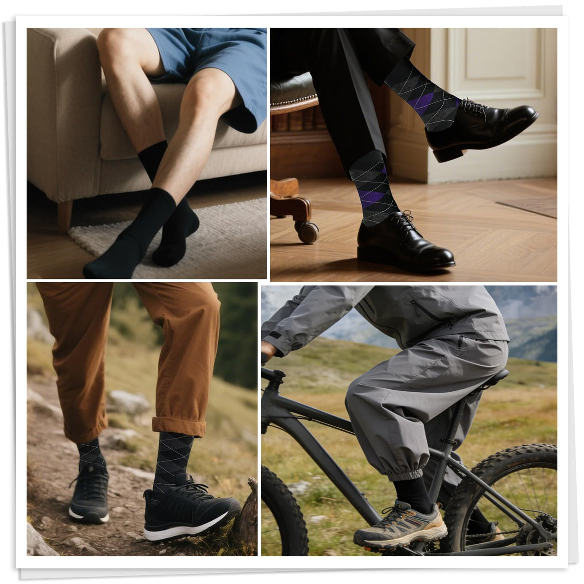 BONANGEL Merino Wool Socks for Men,Mens Thin Wool Socks,Winter Therminal Wool Dress Socks,Black Crew Socks, 6pairs-black, 6-12 🍁 All In One Marketplace Canada