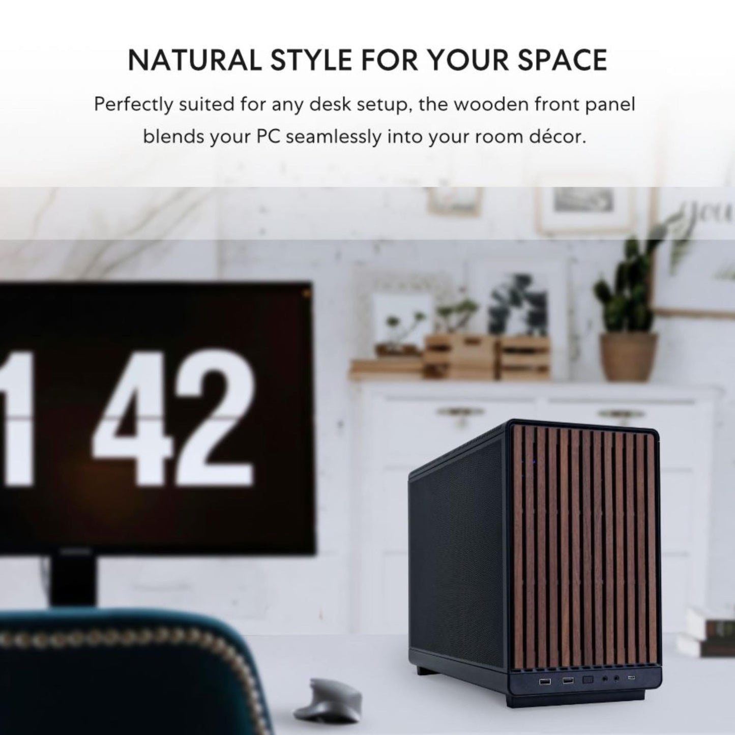 Lian Li A3-mATX-WD-26.3L Micro Form Factor Chassis-No Fans Included-Supports 360mm AIO-Modularity Design-for M-ATX, ITX Motherboard-DAN Cases Collaboration-Wood Front Panel-Black (A3X-WD) Lian Li