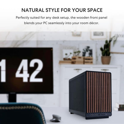 Lian Li A3-mATX-WD-26.3L Micro Form Factor Chassis-No Fans Included-Supports 360mm AIO-Modularity Design-for M-ATX, ITX Motherboard-DAN Cases Collaboration-Wood Front Panel-Black (A3X-WD) Lian Li
