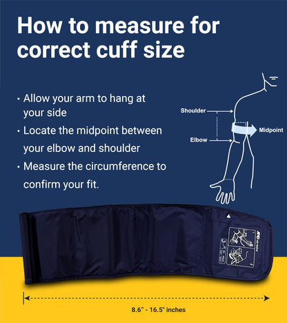 A&D Medical Blood Pressure Monitor for Home Use - UA-651CN - Upper Arm Precise BP Machine - Wide Range Cuff (8.6–16.5” / 22-42 cm) Easy To Use, One Click Operation, Adults, AA Batteries, 1-User - Available at All In One Marketplace Canada