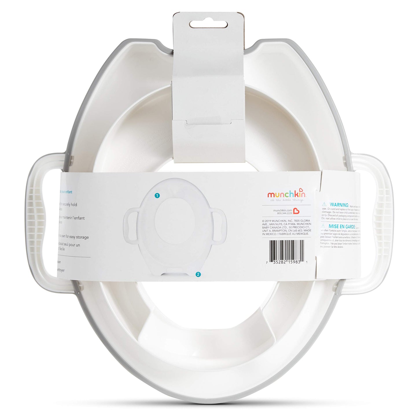 Munchkin Sturdy Potty Training Seat, Grey - Available at All In One Marketplace Canada