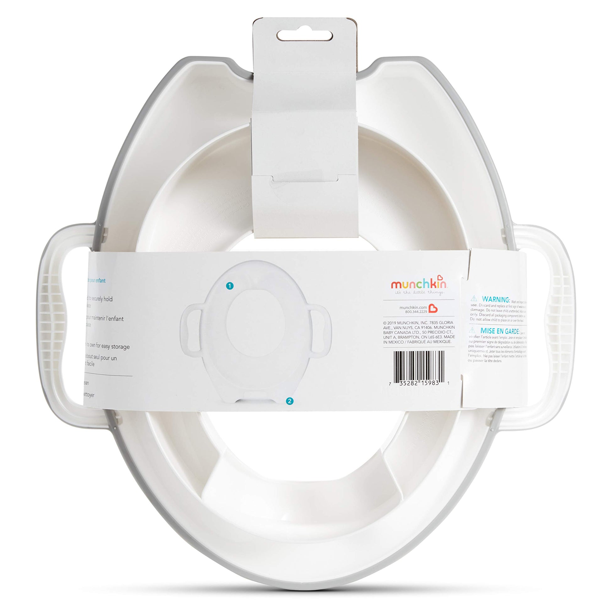Munchkin Sturdy Potty Training Seat, Grey - Available at All In One Marketplace Canada