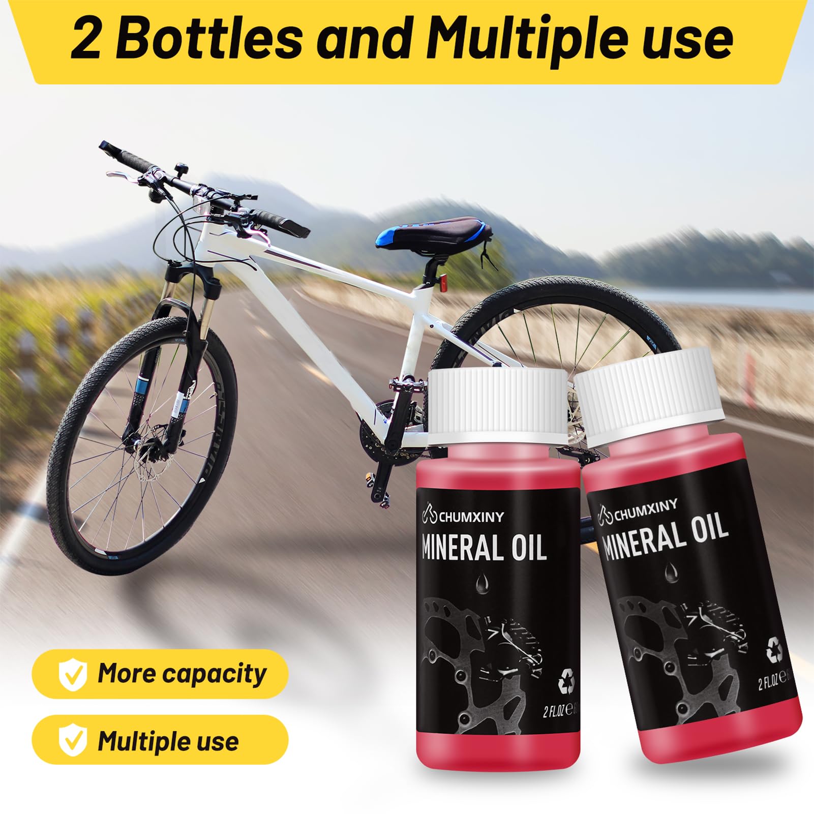 CHUMXINY Brake Bleed Kit for Shimano, TEKTRO Hydraulic Disc Brakes, Including High Performance Mineral Brake Fluid (120ml). - Available at All In One Marketplace Canada