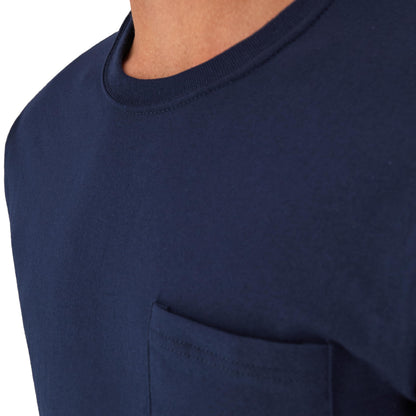 Hanes Men's Pocket Undershirt Pack, Cotton Crew Neck T-Shirt, Moisture Wicking Tee, Assorted 6-Pack, Grey Heather, Black, White, Navy, Blue Heather, Large 🍁 All In One Marketplace Canada