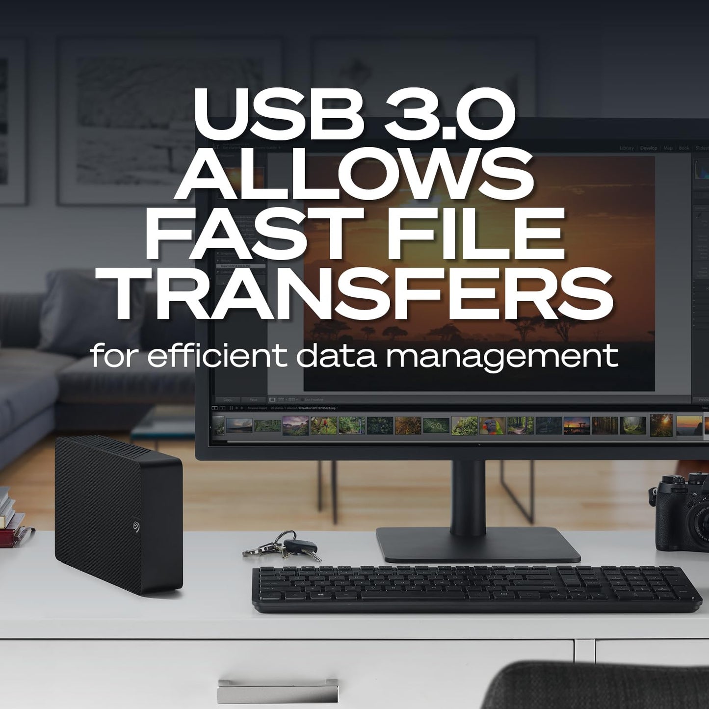 Seagate Expansion 8TB External Hard Drive HDD - USB 3.0, with Rescue Data Recovery Services (STKP8000400) - Available at All In One Marketplace Canada