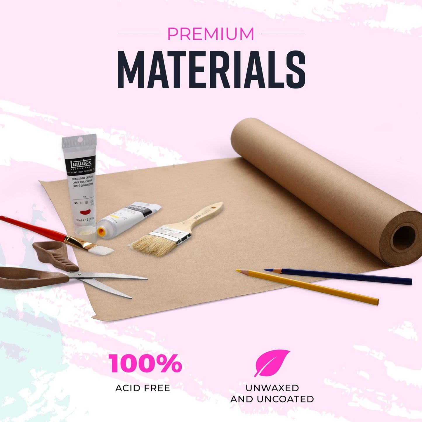 Bryco Goods 18" x 1200"(100’) Brown Wrapping Paper - Kraft Paper Roll for Packing, Arts & Crafts, Gift Wrapping, Bulletin Board, Banner, Bouquet Flower, Table Covering, Shipping & Moving Supplies - Available at All In One Marketplace Canada