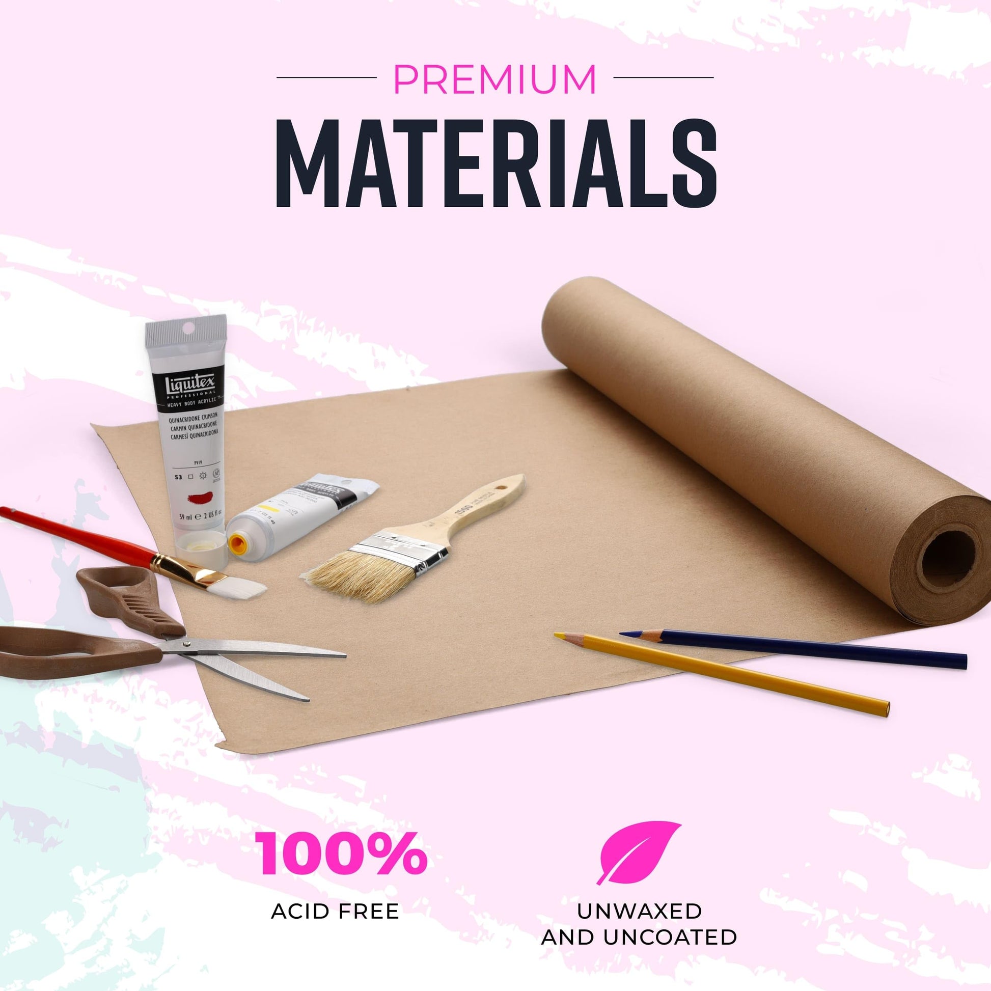 Bryco Goods 18" x 1200"(100’) Brown Wrapping Paper - Kraft Paper Roll for Packing, Arts & Crafts, Gift Wrapping, Bulletin Board, Banner, Bouquet Flower, Table Covering, Shipping & Moving Supplies - Available at All In One Marketplace Canada