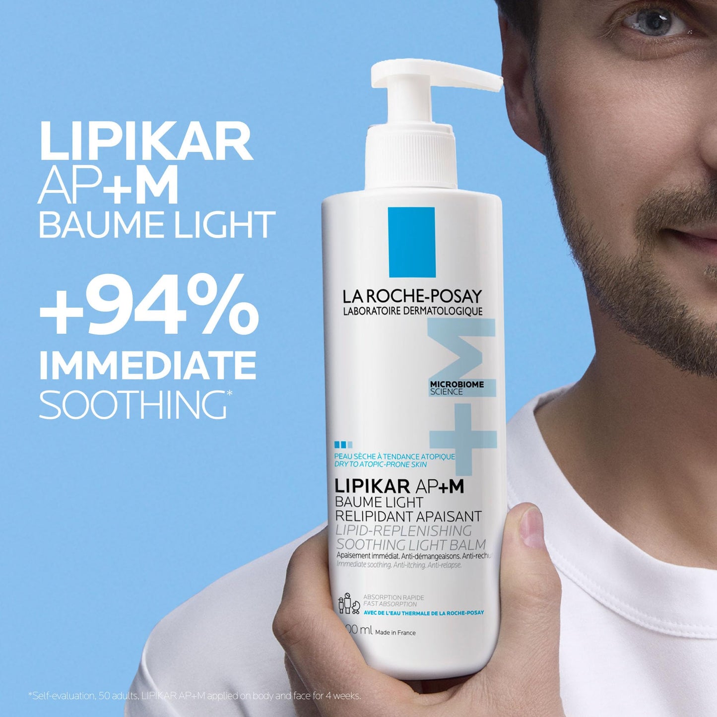 La Roche Posay Lipikar Baume Light AP+M, Body Lotion for Dry Skin, Lightweight Moisturizer with Shea Butter & Niacinamide for Body, Face & Hands, Fragrance Free, Recommended by Dermatologists, 400mL - Available at All In One Marketplace Canada