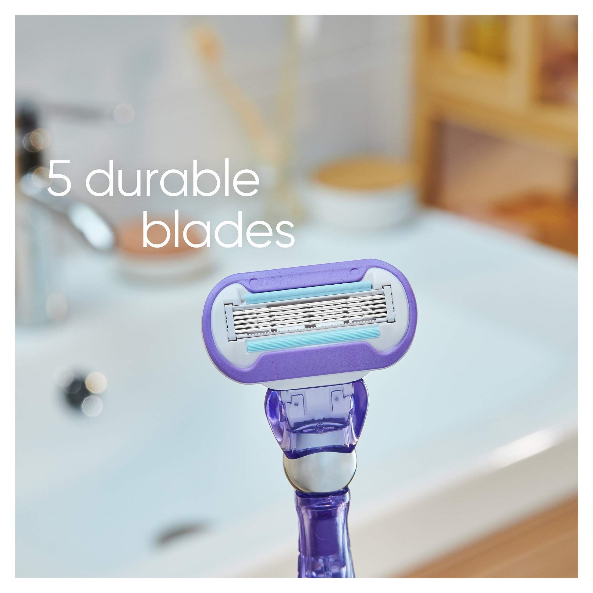 Gillette Venus Deluxe Smooth Swirl Womens Razor Handle + 3 Blade Refills - Available at All In One Marketplace Canada