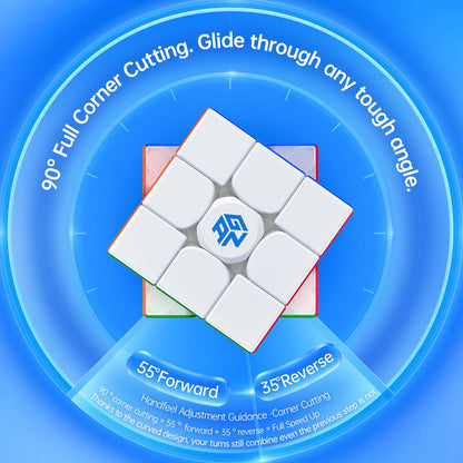 GAN 356 R S 2, 3x3 Speed Cube Stickerless Puzzle Practice Solving Wing-Shaped Core 2.0 Tension Adjustable, Kids Beginners Travel Games Holiday Birthday Gifts (Non-Magnetic Version) 🍁 All In One Marketplace Canada