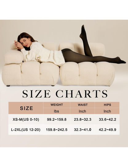 QOMEWA Plus Size Women's Fleece Lined Tights, Black Translucent Tights 🍁 All In One Marketplace Canada