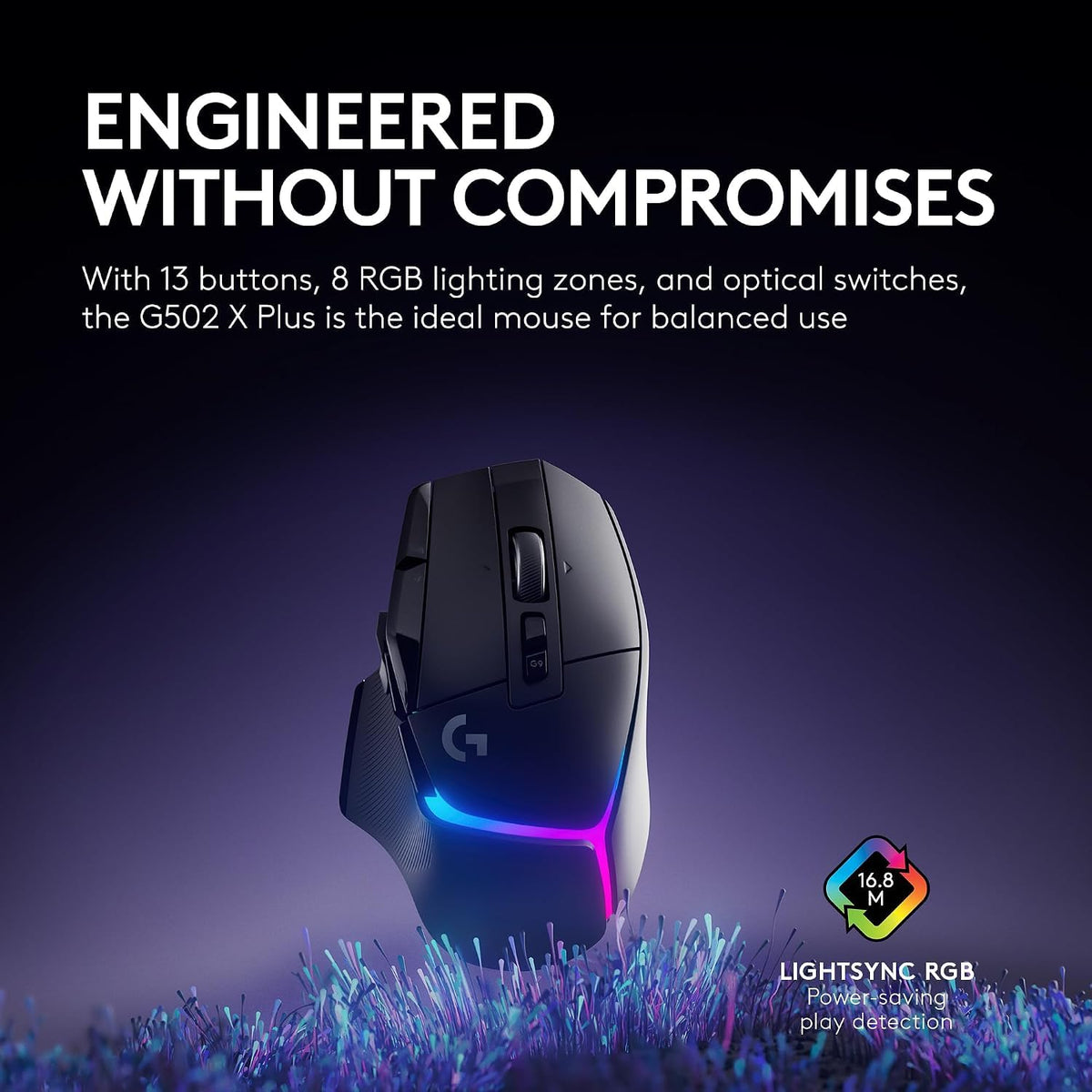 Logitech G502 X Plus Wireless RGB Gaming Mouse - Black