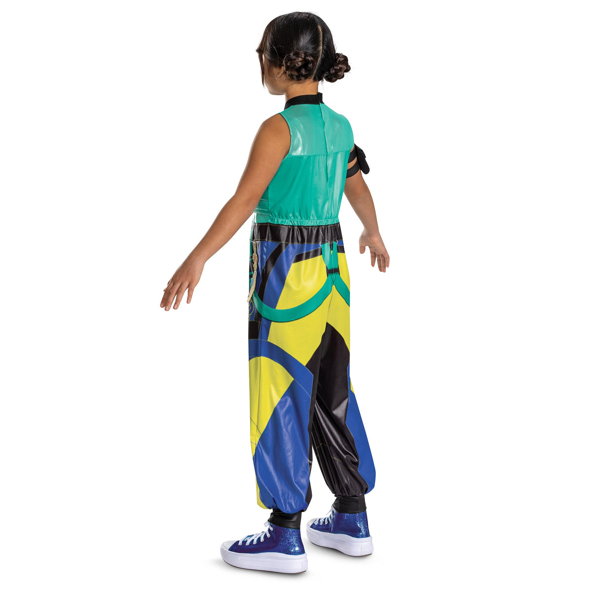 K-Pop Demon Hunters Zoey Costume, Official Halloween Jumpsuit and Arm Accessory Outfit, Kids Size (7-8)