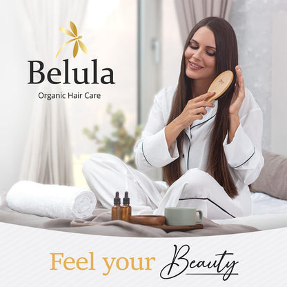 Belula 100% Boar Bristle Hair Brush Set (Medium). Soft Natural Bristles for Thin and Fine Hair. Restore Shine And Texture. Wooden Comb, Travel Bag and Spa Headband Included! - Available at All In One Marketplace Canada