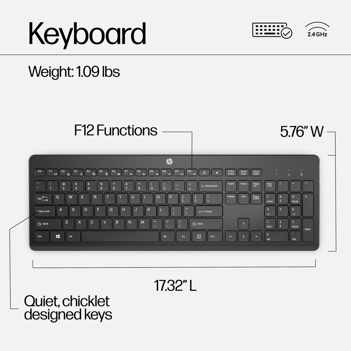 HP 230 WL Mouse+KB Combo US