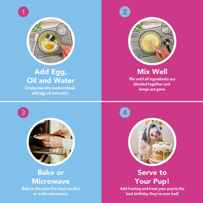 Puppy Cake Mix Dog Birthday Cake Kit in 5 Flavors, with Bone Silicone Pan and Candles (Peanut Butter) 🍁 All In One Marketplace Canada