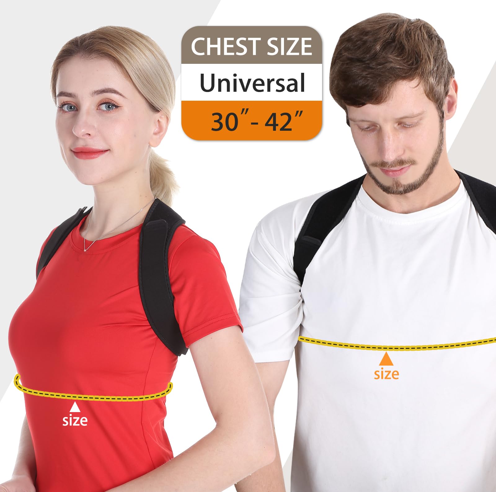 Posture Corrector for Men and Women, Comfortable Upper and Back Brace, Adjustable Back Support for Back, Shoulder and Neck