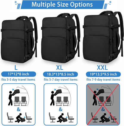 ZOMFELT Travel Backpack for Women Men, TSA 15.6" Carry on Luggage Backpack
