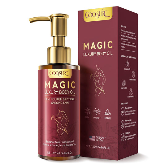 Magic Body Firming Oil, Natural Botanicals Firming Body Massage Oil, Fast Absorbing with Cactus Extract & Camellia, Vitamin E, Moisturizer & Hydrating Body Oil with Abdomen&Legs& Full Body, 4.06 Fl oz - Available at All In One Marketplace Canada