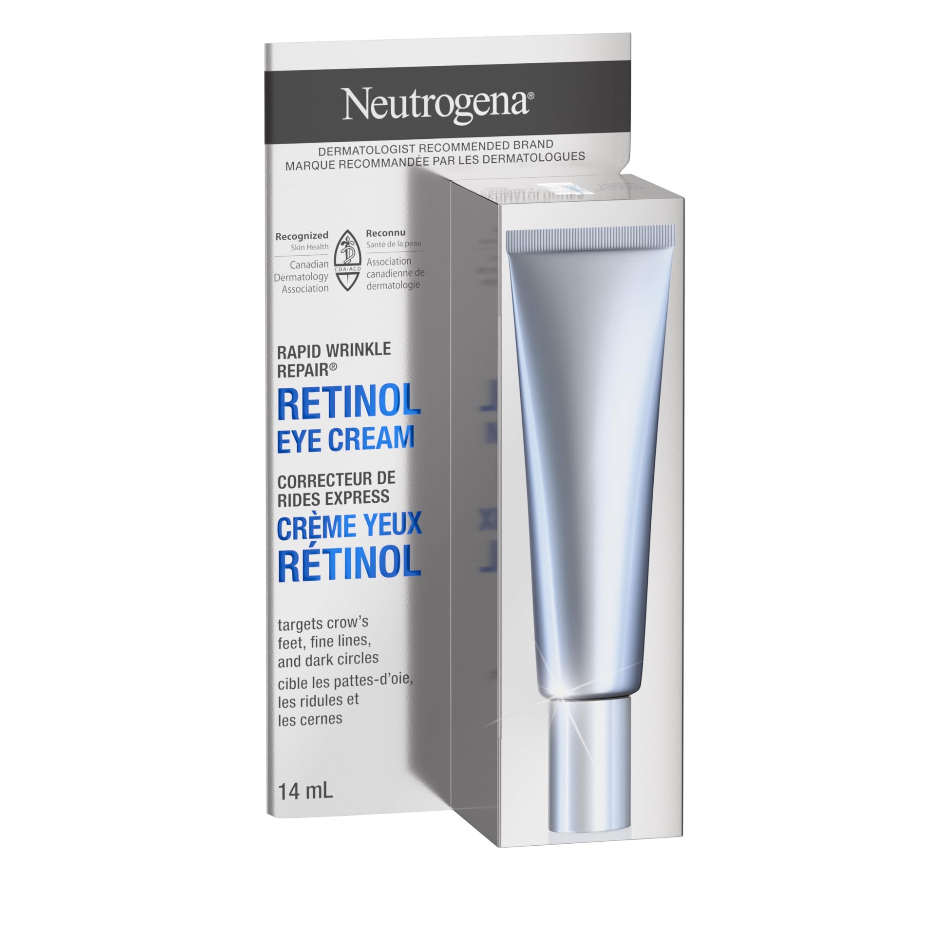 Neutrogena Rapid Wrinkle Repair Regenerating Cream - Retinol Face & Eye Moisturizer - Hyaluronic Acid Serum - 14 mL Neutrogena