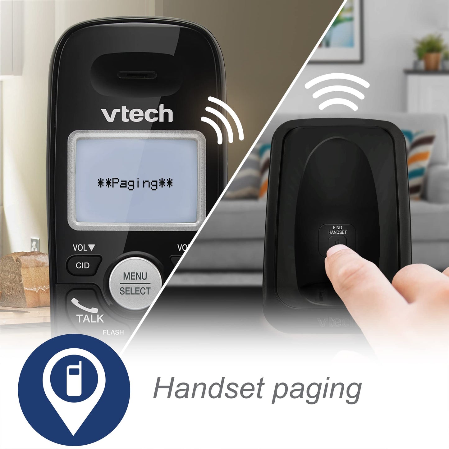VTech VG101-11 Cordless Phone with Full Duplex Speakerphone and Caller ID/Call Waiting (Black) 🍁 All In One Marketplace Canada