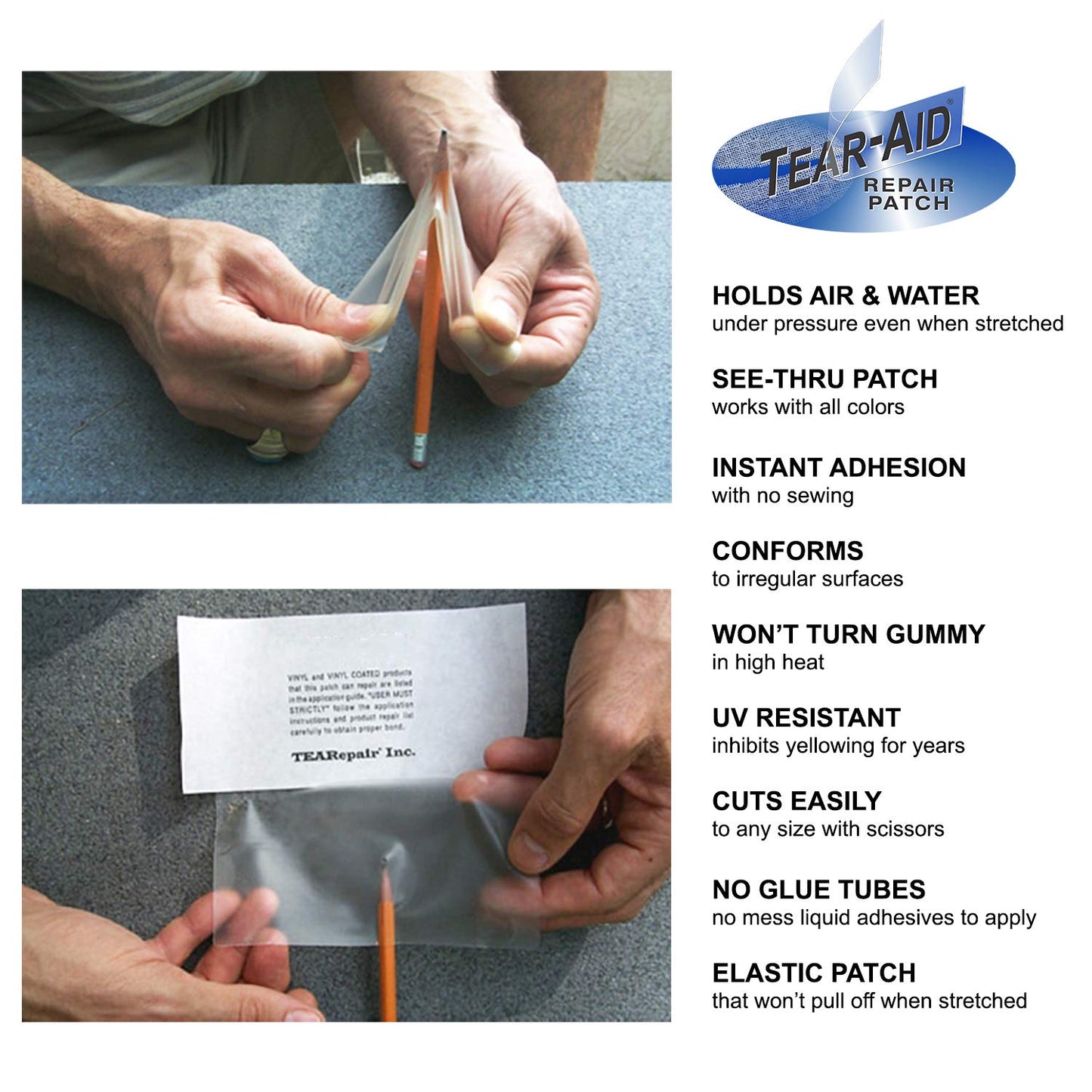 Tear-Aid Repair Airhead Tear-Aid Vinyl Repair Kit, Packaging May Vary,multicolor,1 Pack,D-KIT-B01-100 TEAR-AID