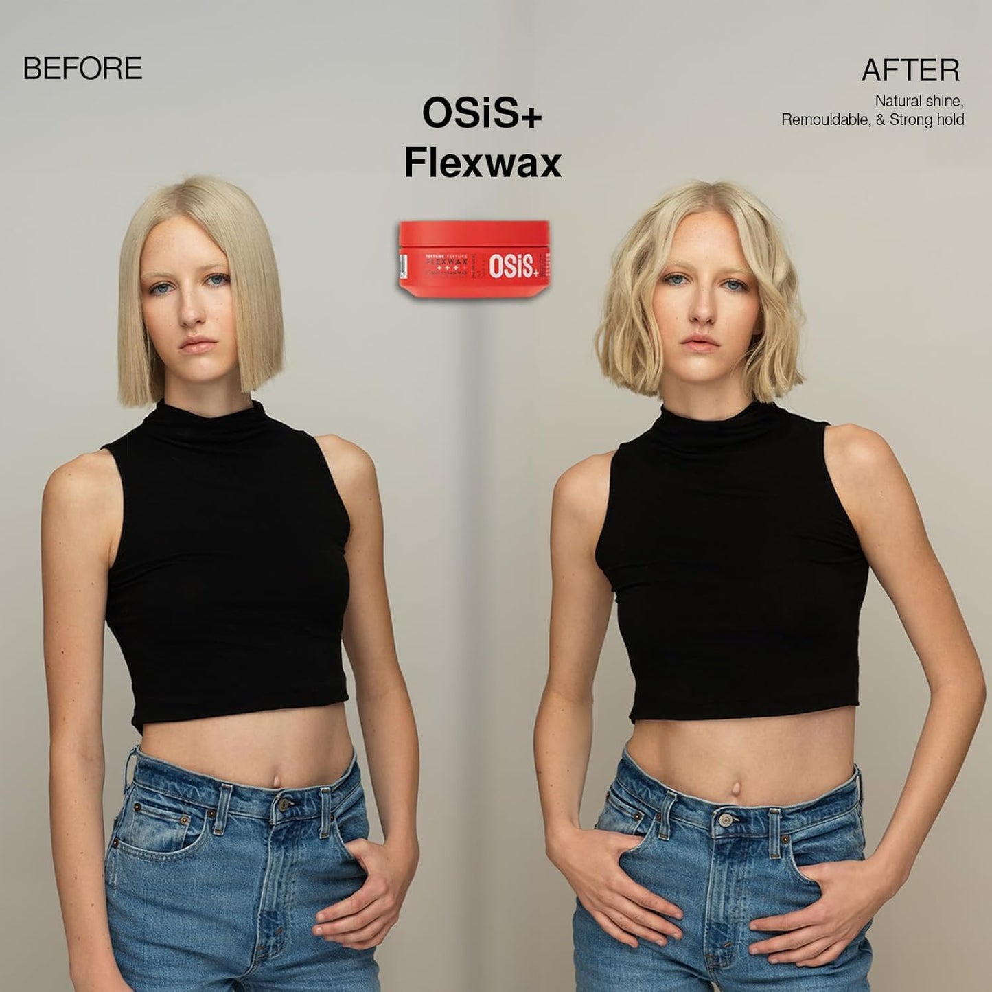 Schwarzkopf Professional OSiS+ Flexwax Strong Hold Hair Cream | Natural Shine & Texture | Long Lasting Hold for All Hair Types, 85mL - Available at All In One Marketplace Canada