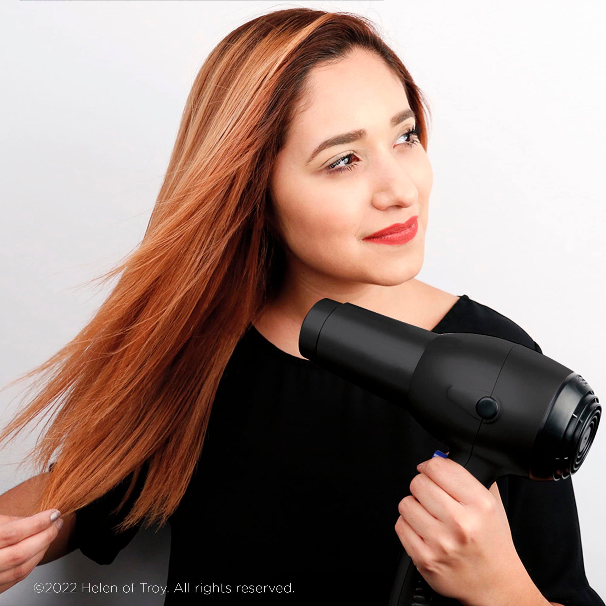 Revlon RV544FBLK Advanced Ionic Technology™ Hair Dryer with Diffuser, Powerful, Ionic Hair Dryer with Concentrator, Quick Dry, Lightweight, 2 Heat/ Speed Settings, Less Frizz, Shiny and Smooth Hair, Black REVLON