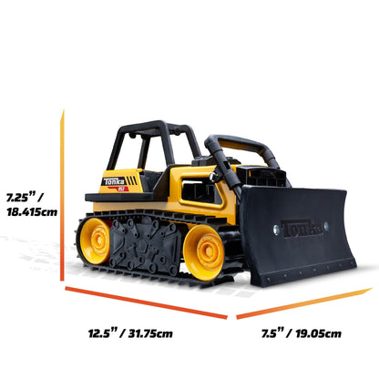 Tonka Steel Classics, Bulldozer– Made with Steel and Sturdy Plastic, Yellow Friction Powered Toy Construction Truck, Ages 3+ Boys and Girls, Kids, Toddlers, Christmas Birthday Gifts 🍁 All In One Marketplace Canada